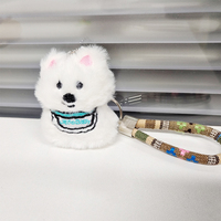 Porte-clés en peluche ours pour sac à dos, porte-clés en coton doux pour artisanat de porte-clés DIY, animaux en peluche, accessoires de voiture