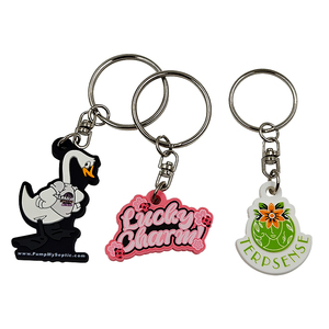 Manufacturer Supply Cute Metal PVC Fancy Key Chains Cheap Custom Logo Rubber Keychain