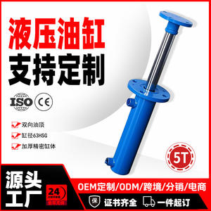 Cylindres hydrauliques à double effet à bride de 5 tonnes sur mesure du fabricant Xingyu Hydraulics, diamètre 63HSG - Product Image 2