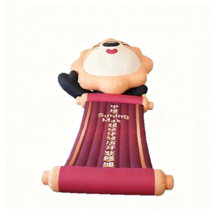 Colonnes d'air gonflables personnalisées en forme de lion et de couplet, décoration de dessin animé pour centres commerciaux, sites touristiques et magasins populaires sur internet - Product Image 1