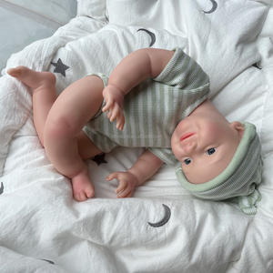 Littleslove, juguete suave de 16 pulgadas, cuerpo completo, silicona sólida, lavable, Bebe <span class=keywords><strong>Reborn</strong></span>, piel pintada en 3D, muñeca de moda Original para niña - Product Image 3