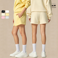Shorts de sport pour femme Tech Solid Coloured doublés polaire, style Hot Girl, coupe droite, courts, effet galbant
