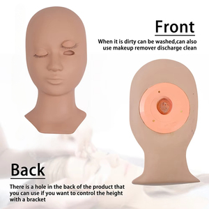 Silicone Practice Mannequin <b>Head</b> for Eyebrow Eyelash Extension <b>Training</b> - Product Image 6
