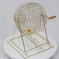 Ensemble de jeu de bingo rotatif en métal avec cage à 75, 90 ou 100 boules pour usage universel