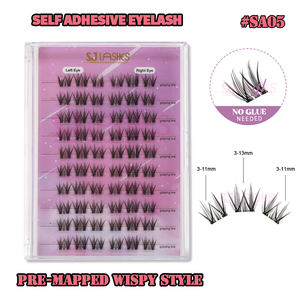 Pestañas Segmentadas Pre-Encoladas y Pre-Mapeadas, Sin Pegamento, Fáciles <span class=keywords><strong>de</strong></span> Aplicar, Reutilizables, Ideales para Principiantes - Product Image 3