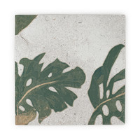 Carrelage en céramique Bali Deco, motif feuille de Monstera, 12x12 pouces, carrelage décoratif pour murs et sols intérieurs et extérieurs