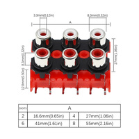 Connecteur RCA coaxial AV 8 positions, modèle AV8-8.4-13, connecteur Lotus pour connexion audio-vidéo