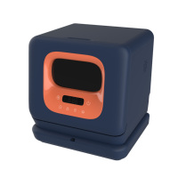 Mini Lavavajillas Moderno de Acero, Electrodoméstico Inteligente para el Hogar, Lavavajillas de Sobremesa, Lavavajillas para Autocaravanas, Ahorro de Energía y Agua para la Cocina