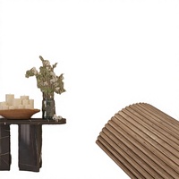 Panneau mural flexible en MDF 3D à motif géométrique, finition placage bois moderne, pour salon, hôtel, hall