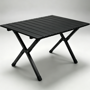 Portable Foldable <strong>Roll</strong>-Up Camping Egg <strong>Roll</strong> <strong>Table</strong> YXT-001 Anti-Oxidation Galvanized Carbon Steel With Wooden Slat Tabletop - Product Image 5