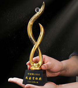 MH-J0422รางวัลเรซิ่นบรอนซ์เงินทองพร้อมถ้วยรางวัลคริสตัลบอล - Product Image 2