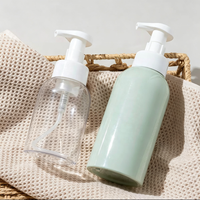 Bouteille mousseuse PET 300ml 500ml avec pompe pulvérisatrice pour désinfectant pour les mains, nettoyant visage, savon liquide, impression sérigraphique