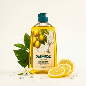 Lemon Grease-Cutting Dishwashing <b>Liquid</b> Hand-Care Formula 5%-15% Active Ingredients Removes Stains Plates Home HoReCa Use 500ml - Product Image 2