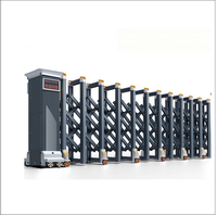Porte de sécurité électrique pliante rétractable en acier inoxydable, portail d'entrée automatique pour villa industrielle et entrepôt