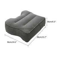 Oreiller gonflable multifonctionnel portable pour le soutien de la tête et du menton, oreiller de sieste de bureau, oreiller gonflable floqué pour les voyages en avion