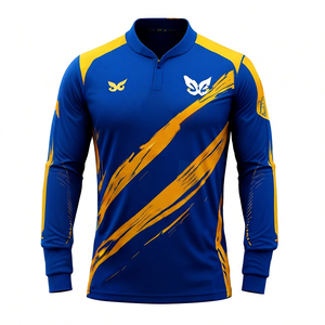 Uniforme de Cricket Amarillo con Impresión Digital, Tela Transpirable, Cómodo, Personalizable al por Mayor, Logotipos de Patrocinadores del Equipo, Unisex - Product Image 1