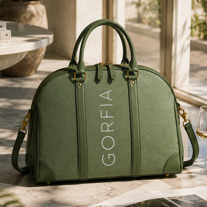 กระเป๋าเดินทางสุดหรู GORFIA รุ่นใหม่ ปี 2026  วัสดุหนัง PU  5 สี  ทรงบอสตัน  ขนาดใหญ่  ใส่ของได้เยอะ  พร้อมโลโก้สั่งทำพิเศษ - Product Image 4