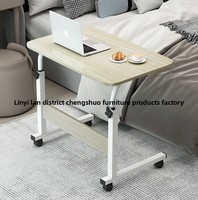 Table de chevet moderne et économique pour dortoir, bureau d'étude simple à hauteur réglable avec petite table intégrée, bureau d'ordinateur ajustable pour étudiant