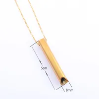 Collier de méditation anti-stress en acier inoxydable, pendentif sifflet d'inspiration pour la respiration et la pleine conscience, avec chaîne, bijou rituel de yoga
