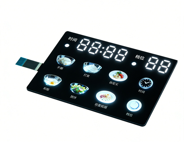 OEM Capacitive Touch Color Membrane Keyboard Switch for Home Appliance Use Dough Mixers Cooking Control Panel