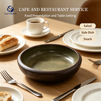 Vaisselle de restaurant, bol rond pour salade de fruits, dessert, collation, bol en céramique pour ramen, bol de service rétro pour cuisine moléculaire, pour la maison