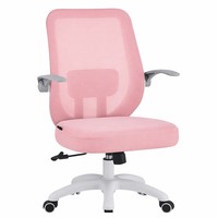 Chaise de bureau ergonomique en maille avec accoudoirs rabattables, appui-tête et soutien lombaire réglable, chaise de travail pivotante pour le bureau