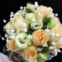 HUAZHIYUAN nampan bunga tanah liat genggam elegan pengantin memegang bunga perlengkapan taman Aksesori
