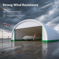Hangar gonflable à grande portée résistant aux intempéries pour le stationnement, la réparation et l'entretien des avions