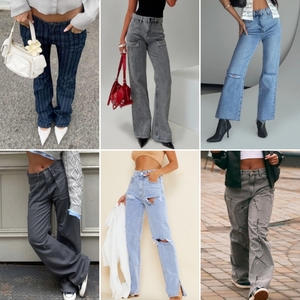 <span class=keywords><strong>Jeans</strong></span> Elasticizzati Slim Fit da <span class=keywords><strong>Donna</strong></span>, Pantaloni a Sigaretta Strappati, Vendita Diretta dal Produttore Cinese, Spedizione Casuale - Product Image 5