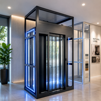 Porte d'ascenseur commerciale moderne en acier inoxydable durable à ouverture centrale pour appartement et villa, garantie 1 an