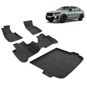 Full Sets All <span class=keywords><strong>Weather</strong></span> 3d Tpe Auto Vloermatten Achterbank Back Cargo Protector Matten Voor Bmw X4 G02 2019-2025 Vloermat Kofferbak - Product Image 2