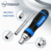 Jeu d'embouts de tournevis à cliquet à magnétisme fort 19 en 1 multi-usages comprenant un tournevis à écrou Phillips Torx à fente