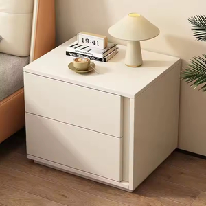 Armoire de rangement de chevet en bois moderne et simple, étagère de rangement compacte <span class=keywords><strong>convertible</strong></span> pour appartement, chambre à coucher, meuble de chevet - Product Image 1