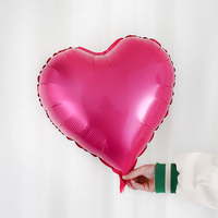 18 pouces Rouge Amour Coeur En Forme De Feuille D'hélium Mylar Ballons De Fête De Mariage San Valentin Anniversaire Saint Valentin Globos