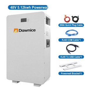 For Dawnice 5 Kwh to 16 Lithium for Powerwall Solar Home <b>Batteries</b> 51.2v 100ah 200ah Wall <b>Mount</b> Power CAN <b>Battery</b> - Product Image 2