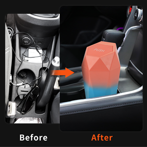 سلة مهملات صغيرة للسيارة، حاوية قمامة محمولة توضع في حامل الأكواب، سلة نفايات بلاستيكية صغيرة للسيارة - Product Image 6