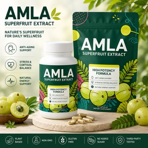 Cápsulas de Extracto de Fruta de Amla (Grosella de India) 60 Unidades, Vitamina C, Antioxidante, Bienestar Diario, Apoyo para la Piel, Fabricante de Marca Personalizada - Product Image 1