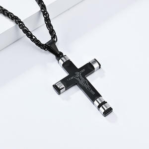<b>Cross</b> Stainless Steel Necklace Unisex Hip Hop Jewelry Pendant Fashion Accessories - Product Image 3