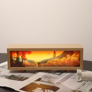 Boîte à lumière 3D Anime Cadre de lampe de table en bois Lampe LED acrylique avec haut-parleur - Product Image 2