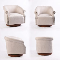 Fauteuil pivotant moderne, fauteuil lounge pivotant, fauteuil à bras pivotant, canapé-lit pivotant, mobilier de gros pour salon, chambre à coucher, restaurant