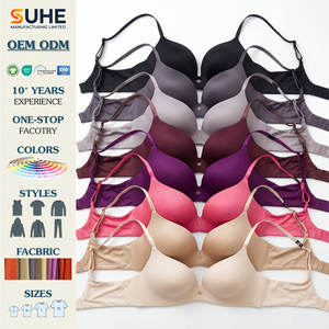 Sujetador Deportivo Inalámbrico SUHE para Mujer, Sin Costuras, Push-Up, Tirantes Ajustables, Cierre Trasero, Copa 3/4, Nailon, Comodidad Diaria, Sin Varillas - Product Image 2