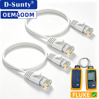 Kabel Ethernet Cat6A Super Tipis 10Gbps 32AWG Tembaga Bebas Oksigen RJ45 Patch Lead CE RoHS untuk Rak Pusat Data