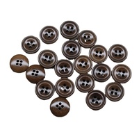 Boutons ronds en corozo naturel personnalisé de haute qualité à 4 trous en corozonut marron pour chemises pour hommes et robes pour femmes