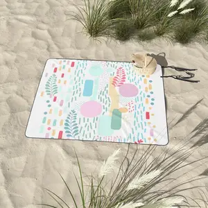 Summer Rectangle Soft Flannel Picnic Blanket Hiking Warm Beach Mat Foldable Waterproof