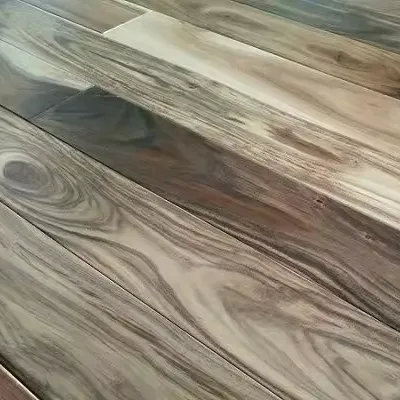 Suelo de madera de acacia natural para carretera de tabaco-3,75 "x 3/4"