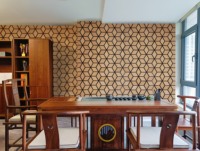 Matériaux d'insonorisation résistants au feu décoratifs d'intérieur Panneaux muraux acoustiques en bois à lattes hexagonales