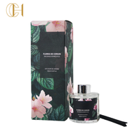 C&H Offre Spéciale – Diffuseur de Parfum d'Ambiance de Luxe en Verre avec Logo Personnalisé, Bâtonnets en Rotin, Coffret Cadeau – Vente en Gros pour la Décoration Intérieure