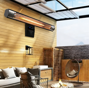 Chauffage mural infrarouge durable Heater07 1500W IP65, chauffage infrarouge extérieur étanche avec télécommande, chauffage de jardin - Product Image 6