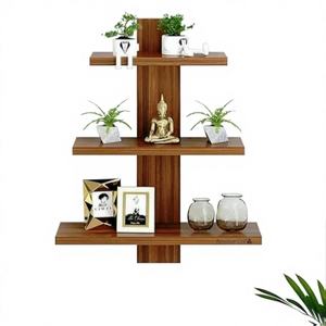 Étagères murales Décoration intérieure Artisanat Rangement d'épices Écologique Durable Ensemble d'étagères murales métalliques à quatre niveaux - Product Image 1