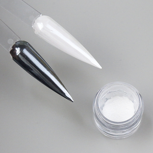 BIN Newest Pearl White <span class=keywords><strong>Aurora</strong></span> Nail Powder Chrome Mirror Effect Supply Polvo acrílico con caja para uñas - Product Image 4
